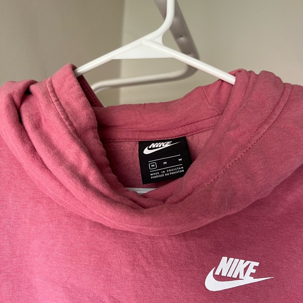 Nike Dusty Rose Hoodie with White Swoosh - Picture 3 of 4